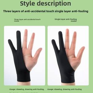 Gants de <span class=keywords><strong>dessin</strong></span> personnalisés à trois couches à un doigt pour la peinture au toucher Gants de <span class=keywords><strong>dessin</strong></span> de <span class=keywords><strong>tablette</strong></span> de protection - Product Image 3