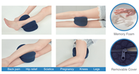 Oreiller de jambe ergonomique en mousse à mémoire de forme