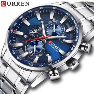 Reloj de Pulsera CURREN 8351 de Lujo para Hombre, Reloj de Cuarzo para Negocios, Reloj de Pulsera Informal con Correa de Acero Inoxidable, Caja de Acero - Product Image 2