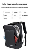 Nouveau Sac à Dos Oxford Unisexe Grande Capacité pour Affaires et Loisirs, Double Bretelles, Multifonctionnel, Extensible, Respirant