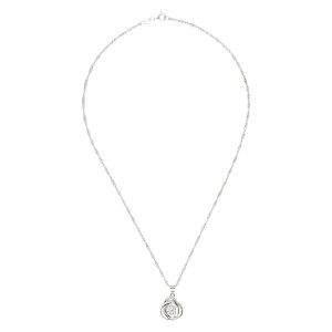 Collana con Ciondolo a Nodo Rotondo con Zirconia Cubica - Product Image 2