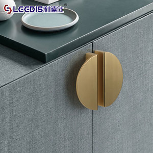 Lcedis Round <b>Cabinet</b> Handle Aluminum Alloy Minimalist Wardrobe Drawer Hardware - Product Image 2