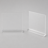 Support de Table en Acrylique Transparent Premium Double Face, Résistant aux Rayures, Finition Cristal pour Affichage de Menus et Photos