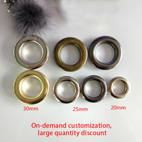 Vente en gros 20-40mm Anneaux ronds à œillets en métal de grande taille pour rideaux pour vêtements Sacs à main en cuir