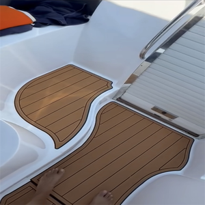 Tapis de sol en mousse EVA imitation teck pour pont de bateau Sunseeker Camargue 51 1996, style SeaDek MarineMat Gatorstep, auto-adhésif - Product Image 6
