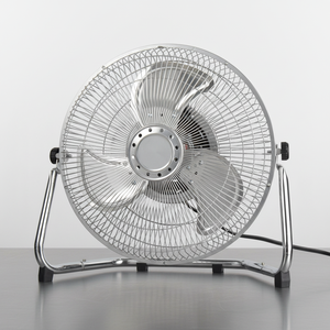 Ventilador Eléctrico de Metal Plateado de 9 Pulgadas, Refrigeración por Aire, Eficiencia Energética, Control Mecánico, Motor AC, 3 Velocidades, Uso Doméstico - Product Image 3