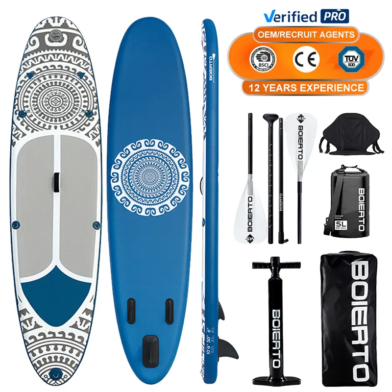 BOIERTO nouveau Design gonflable Sup Paddle Board planche de surf gonflable Sup Paddle Board pour la vente en gros