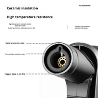 Briquet à flamme puissante en alliage métallique, résistant au vent, haute température, jet direct, durable et écologique