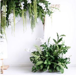 Groen Traditioneel Kunstmatig Bruiloftsboogdecor Nieuw Aankomst Bloemenkrans Arrangement Tafelloper Feestevenement Gangpad Hardloper - Product Image 2