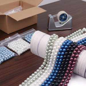Perles de perles givrées mates spéciales en verre de forme ronde de 6mm pour la fabrication de colliers de bijoux à bricoler soi-même - Product Image 4