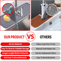 Silicone Drain Pad Cuisine Gadget ABS Robinet Splash Catcher Tapis Absorbant Comptoir Protecteur Évier Splash Guard Maison Cuisine