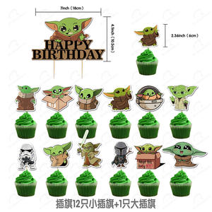 Spedizione rapida <span class=keywords><strong>Star</strong></span>-<span class=keywords><strong>Wars</strong></span>- Master- Yda a tema decorazione per feste di compleanno set Toppers, palloncini e striscioni - Product Image 3