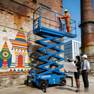 Indoor Folding 6-18m <b>Auto</b> <b>Battery</b> Hydraulic Aerial Lift Work Platform - Product Image 1