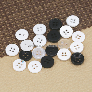 11.5mm Fashion Plating <strong>Gold</strong> Edge 4 Holes Round Resin Plastic <strong>Button</strong> for Shirt - Product Image 5