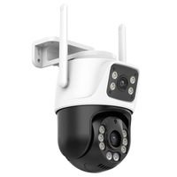 Kamera Jaringan IP Nirkabel WiFi Tahan Air QX101 6MP Harga Terjangkau, Kamera Ganda WiFi dengan Interkom Suara Dua Arah & Penglihatan Malam Inframerah