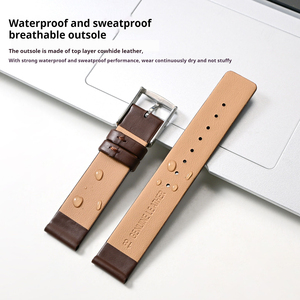 Cinturino in Vera Pelle di Ricambio per <span class=keywords><strong>Orologi</strong></span> <span class=keywords><strong>CK</strong></span> (Modelli K2Y211/K2G211/K2M23) - 20mm/22mm, Morbido e Confortevole - Product Image 4
