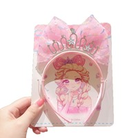 Serre-tête Papillon Couronne de Princesse Printanière pour Filles, Multifonctionnel, avec Strass Scintillants et Nœud en Tulle, pour Fêtes d'Enfants