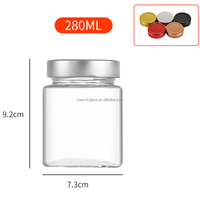 Bocal en verre avec couvercle Bouteille en verre alimentaire 100ml 200ml 280ml 380ml 500ml Transparent avec couvercle à vis