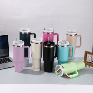 <strong>USA</strong> Stock 40oz 304 Stainless Steel Thermos <strong>Cup</strong> Car <strong>Cup</strong> with Handle and Straw Conveniently Designed Vacuum Travel Tumbler - Product Image 1