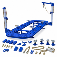 Banc de redressage de carrosserie hydraulique stable en acier de haute qualité, force de traction 10T 98KN, pour la réparation de véhicules accidentés
