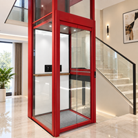 Ascenseur domestique moderne de luxe à vis sans fin pour villa, faible bruit, fonctionnement fluide, installation et entretien faciles, ascenseur pour passagers 2-4 étages