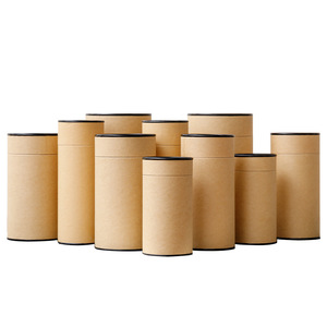 Tube en papier kraft épaissi avec couvercle en aluminium et en fer blanc, boîte de rangement universelle pour le thé - Product Image 6
