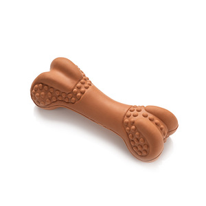 Jouet à mâcher en forme d'os pour petits chiens, couleur marron, jouets à mâcher pour animaux de compagnie - Product Image 1