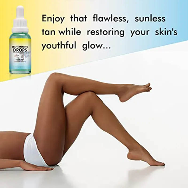 Private Label Customization Self ratter Self Tanning Drops Knocks Out Orange Tones and Provides an Even  Streak-Free Tan