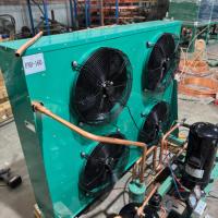 Unité de condensation industrielle refroidie par air, moteur de ventilateur axial à haut débit d'air pour chambre froide, système de réfrigération semi-hermétique
