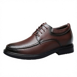 Men's Soft Comfortable Height Increasing Genuine Leather High <b>Top</b> Loafers Closed Autumn Casual Work Business Formal <b>Wedding</b> - Product Image 2