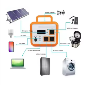 Station d'alimentation portable LiFePO4 avec panneaux solaires 1500W 1152Wh, batterie de secours domestique, 2000 cycles, onde sinusoïdale pure, onduleur ininterrompible - Product Image 2