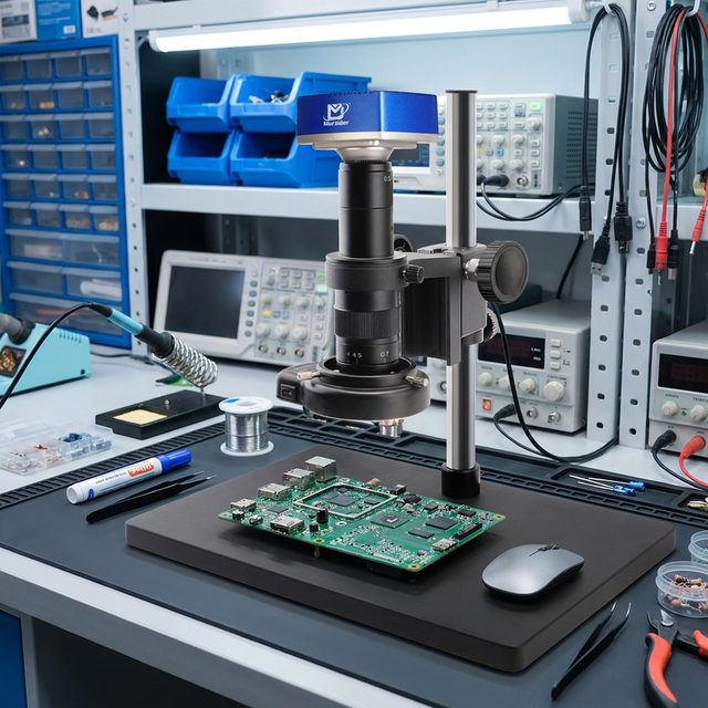 Murzider MSD410-4KV2 Industrial Digital Microscope with 4K Camera for PCB Inspection