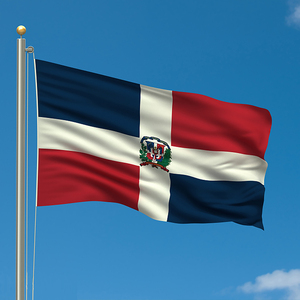 Gran oferta, Bandera de República <span class=keywords><strong>Dominicana</strong></span> de 3x5 pies, producto promocional de poliéster 100% personalizado para República <span class=keywords><strong>Dominicana</strong></span> - Product Image 3