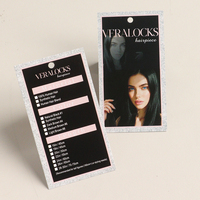 Étiquettes et étiquettes cadeaux de logo de marque personnalisée de luxe pour faisceaux de cheveux et perruques étiquettes volantes de vêtements en papier
