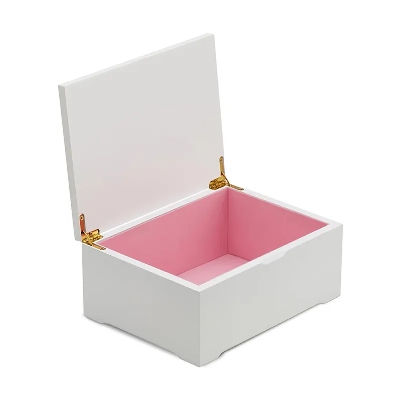 multifunction custom white box square wooden office desk necklace bracelet gift wooden watch jewelry storage gift box
