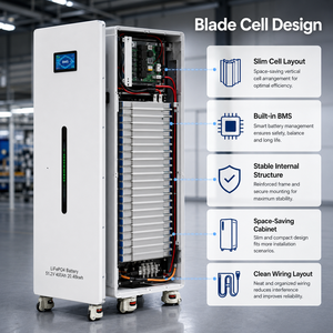 51.2V 400Ah 20kWh Home <b>Energy</b> <b>Storage</b> <b>System</b> LiFePO4 Battery Solar Backup Cloud BMS 6000 Cycles EU Stock Mobile Power Solution - Product Image 3