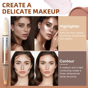 2025 hot-selling two-<b>in</b>-<b>one</b> highlighter stick concealer stick shimmer full coverage double-ended highlighter private label - Product Image 2