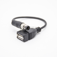 M8 mâle droit vers câble surmoulé USB 4 broches A connecteur de code moulage de métal