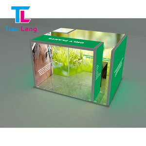 Free Design Backlit Exhibition Kiosk Booth Design Portable Trade Show Backdrop <b>LED</b> L-shaped <b>Corner</b> Exhibition - Product Image 3