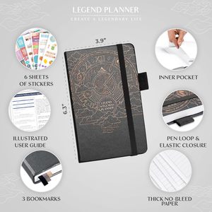 Rejilla punteada Banda elástica Tapa dura Planificador Cuaderno Diario Cubierta de papel Planificador financiero Organizador Cubierta de papel Financiero - Product Image 5