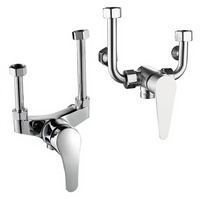 Robinet mélangeur en cuivre en forme de U pour chauffe-eau électrique, accessoires de robinetterie eau froide et chaude, interrupteur de douche universel mural à montage apparent