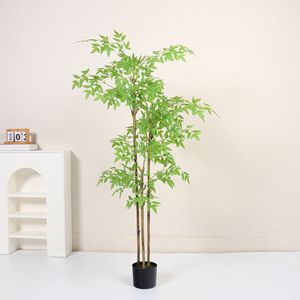 Plante artificielle Nandina Domestica Dream Castle 100-200cm en PVC en pot, décoration écologique pour la maison - Product Image 4