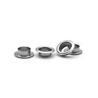 Œillets en acier inoxydable brillants non revêtus, vente en gros d'usine, anneaux métalliques de qualité CLASSE 4, diamètre de la tête 1/4, style de tête 1/4