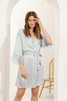 FUNG 6022 Robes de mariée personnalisées pour dames Robes de mariée pour demoiselles d'honneur Robes de soirée avec pyjama en plumes