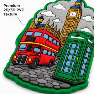 Lot de 4 aimants de réfrigérateur en PVC sur le thème des monuments mondiaux (USA, <span class=keywords><strong>France</strong></span>, Japon, Royaume-Uni), aimants de voyage 3D de dessin animé, collection de cadeaux touristiques - Product Image 4