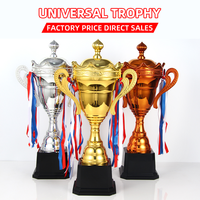 Trophée Métallique Grand Modèle 2025 Plaqué Or pour Compétitions Sportives – Meilleures Ventes