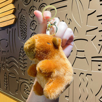 Gros dessin animé 3d PVC capybara porte-clés jouets capybara caoutchouc porte-clés sac charme pendentif voiture porte-clés capybara poupée porte-clés