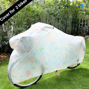 Ripstop PVC Matériel Mignon Clair Opaque Fleurs Stockage Extérieur Étanche Vélo Couvre Protection pour Tous Les Types <span class=keywords><strong>de</strong></span> Vélos - Product Image 3