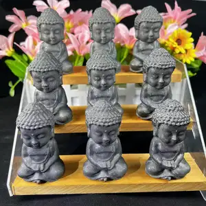 Cristais De Alta Qualidade Escultura Shungite Buda Folk Artesanato Para Decoração