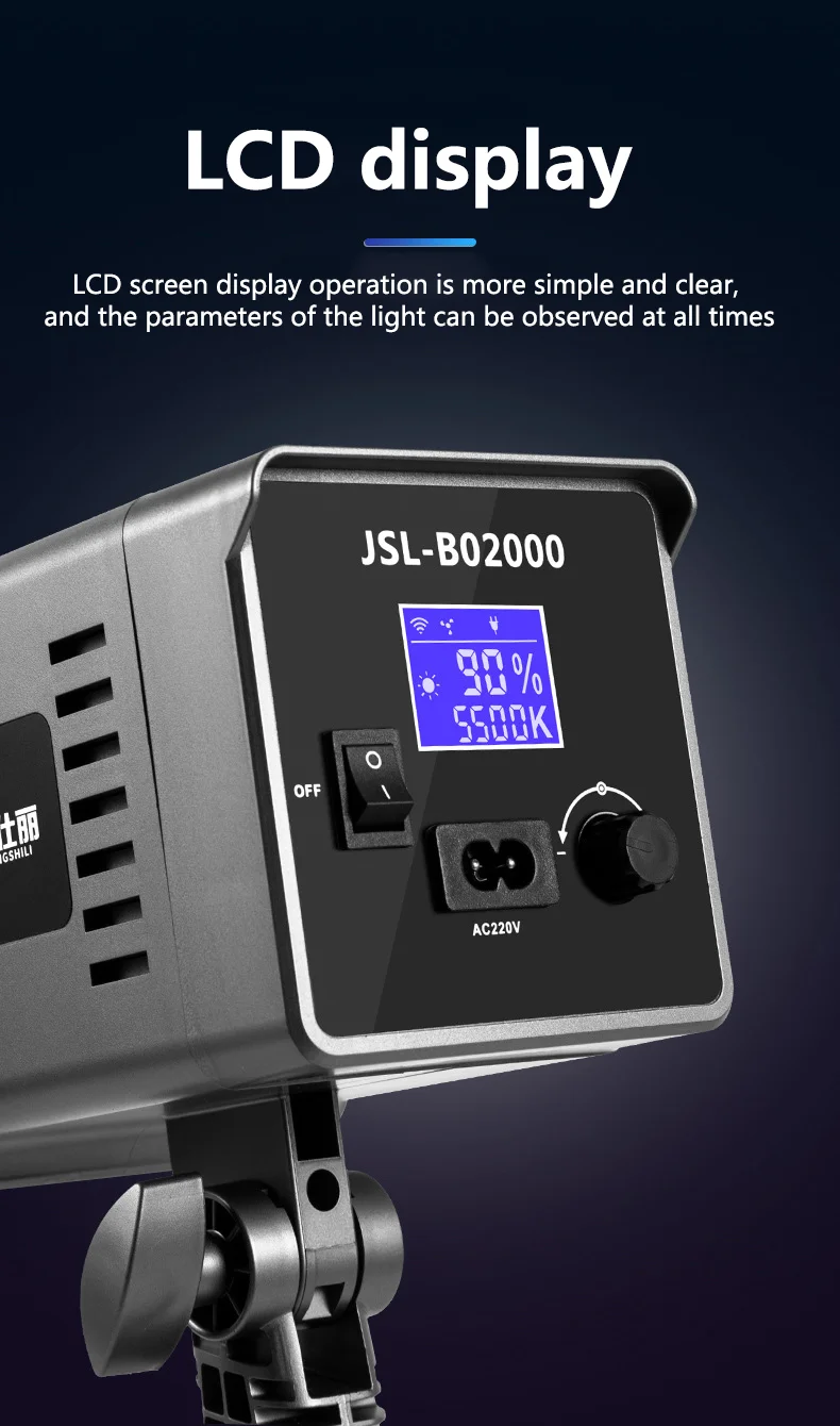 JSL-BO2001 Bi-Color Led Video Light Photography Fill Lights 3000k-6500K Remote Control LCD Display For Camera Studio Live